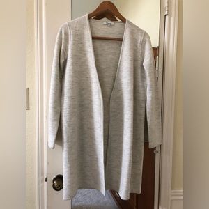 Madewell Gray Long Knit Merino Wool Cardigan